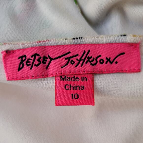 Betsey Johnson Floral Fit & Flare Dress Size 10 White Multi Crinoline Keyhole - Picture 9 of 12